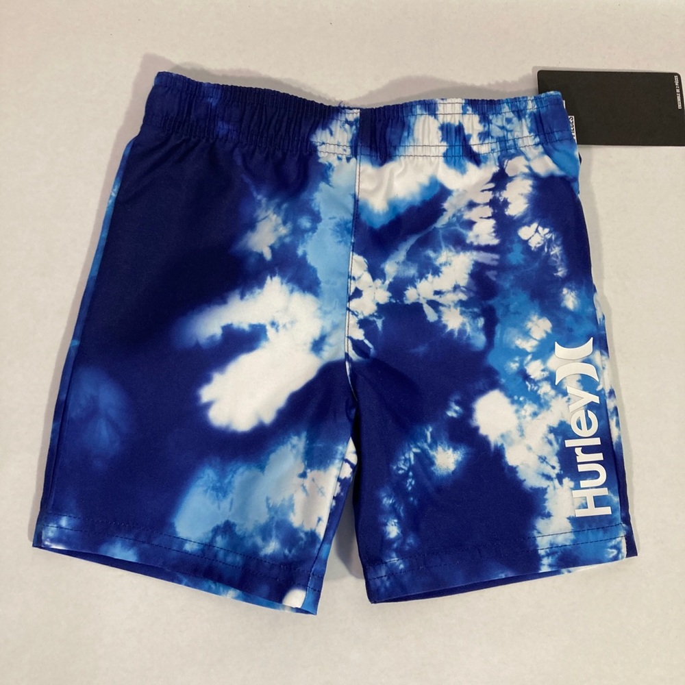 Hurley 3t blue tie-dye swim shorts